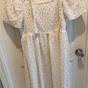 Ivy City Co Cream Puff Sleeve Maxi Sundress